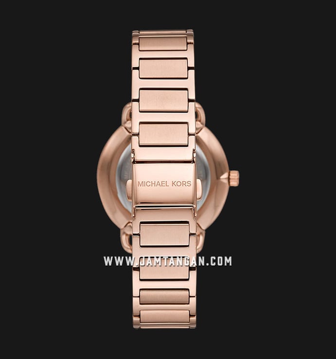 Michael Kors Portia MK4468 Rose Gold Dial Rose Gold Stainless Steel Strap + Bracelet Gift Set