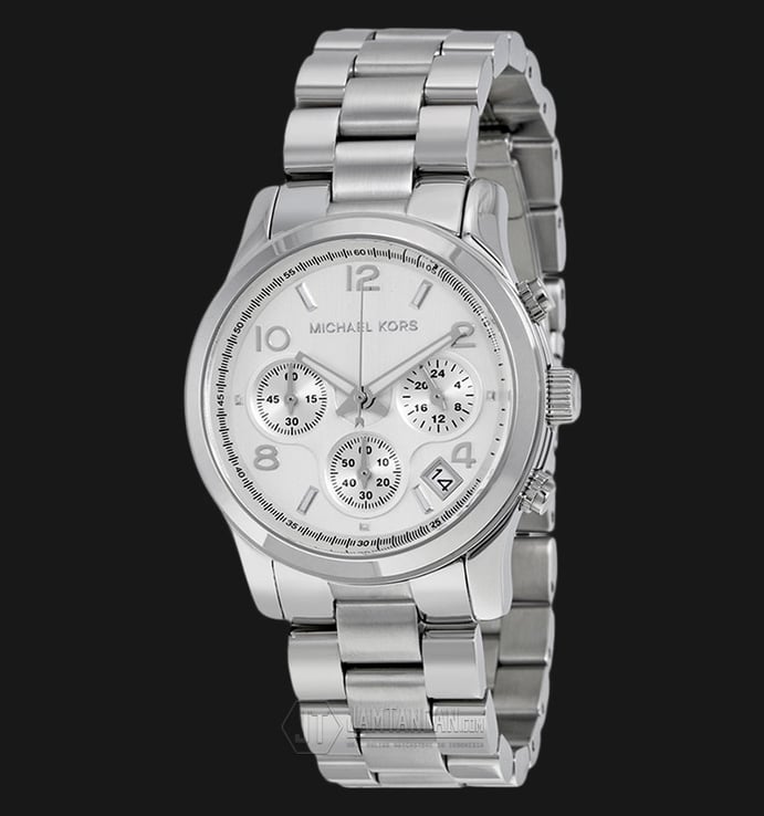 Michael Kors MK5076 Runway Chronograph Silver Dial Stainless Bracelet Watch