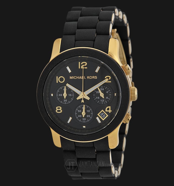Michael Kors MK5191 Catwalk Chronograph Black Dial Black Rubber Bracelet Watch