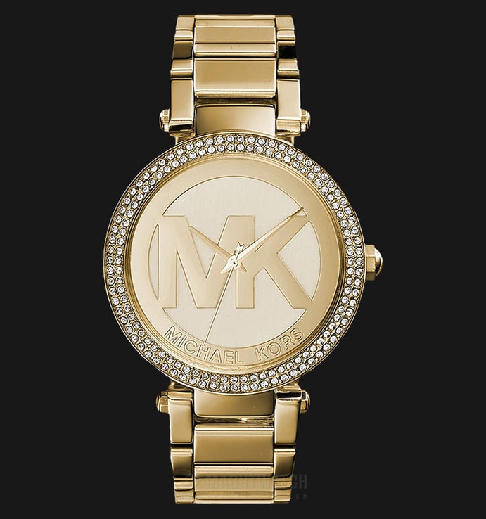 Michael Kors Parker MK5784 Ladies Champagne Dial Gold Stainless Steel Strap