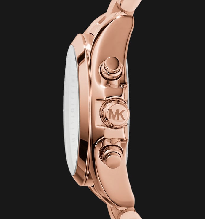 Michael Kors Bradshaw MK5799 Chronograph Rose Gold Dial Rose Gold Stainless Steel Strap