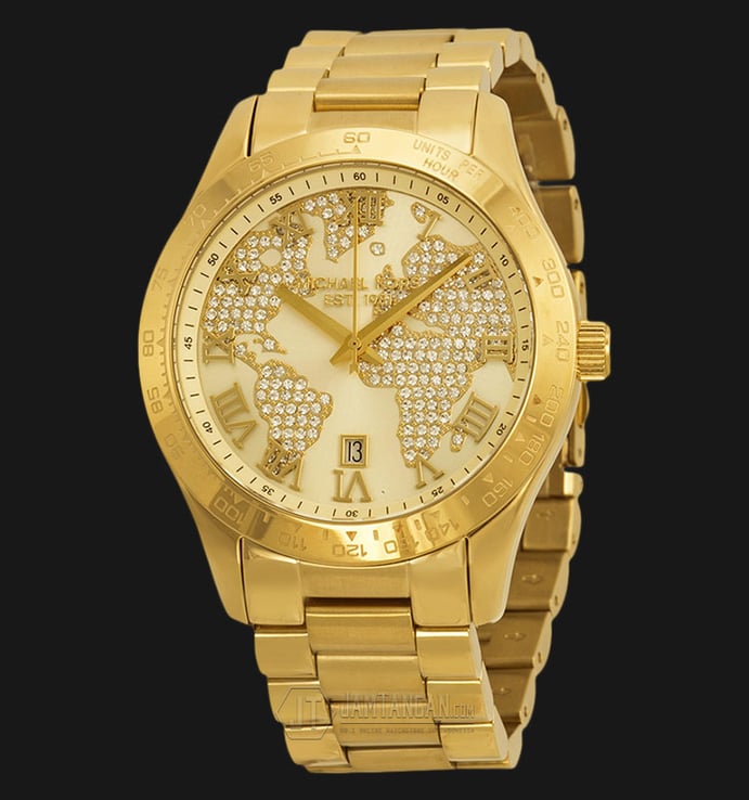 Michael Kors MK5959 Layton Gold Dial Gold Stainless Steel Bracelet Watch