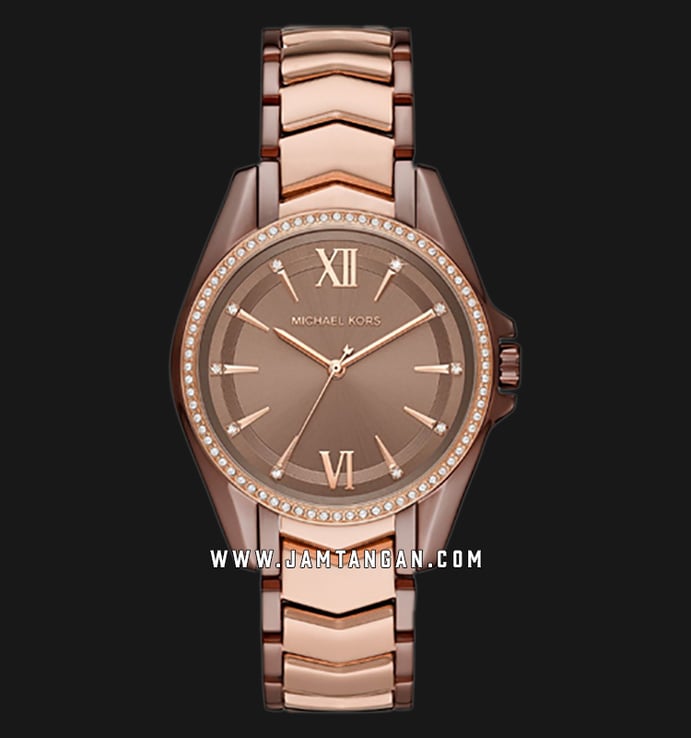 Michael Kors Whitney MK6695 Brown Dial Two Tone Stainless Steel Strap