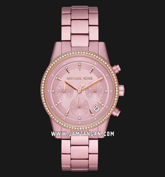 Michael Kors Ritz MK6753 Chronograph Pink Dial Pink Stainless Steel Strap