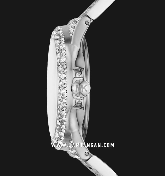 Michael Kors Camille MK6957 Ladies Silver Dial Full Diamond Stainless Steel Strap