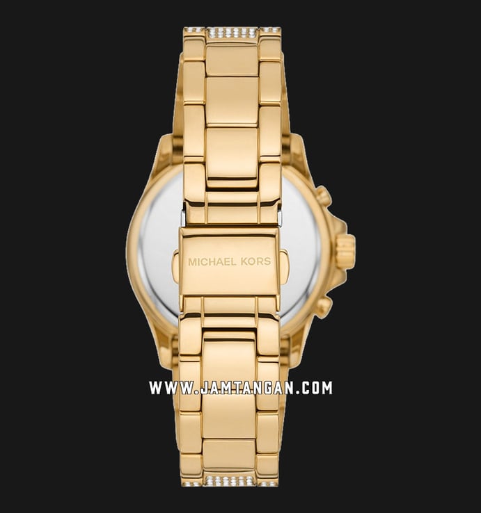 Michael Kors Everest MK7254 Chronograph Ladies Gold Dial Gold With Crystals Stainless Steel Strap