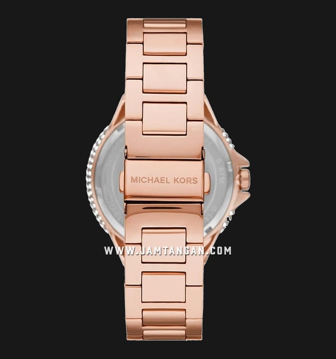 Michael Kors Camille MK7340 Pink Dial Crystal Rose Gold Stainless Steel Strap