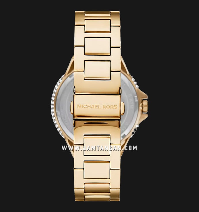 Michael Kors Camille MK7341 Blue Dial Crystal Gold Stainless Steel Strap