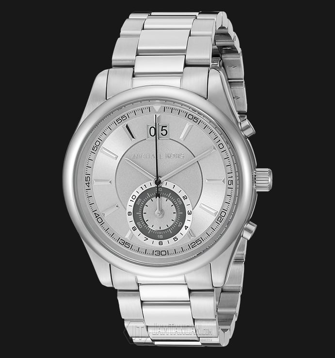 Michael Kors Aiden MK8417 Chronograph Silver Dial Stainless Steel Strap