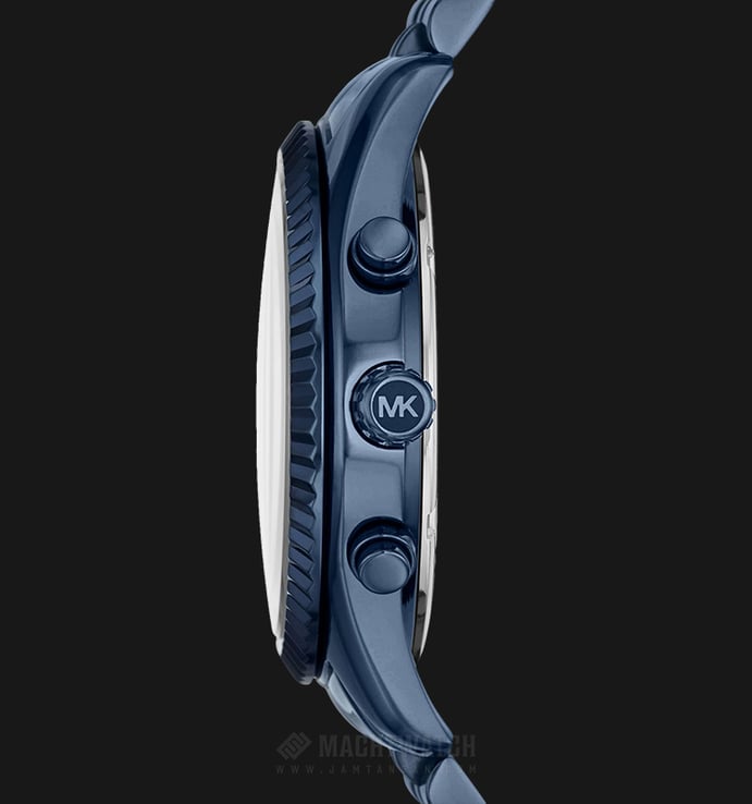 Michael Kors Lexington MK8480 Chronograph Men Navy Blue Dial Blue Stainless Steel Strap