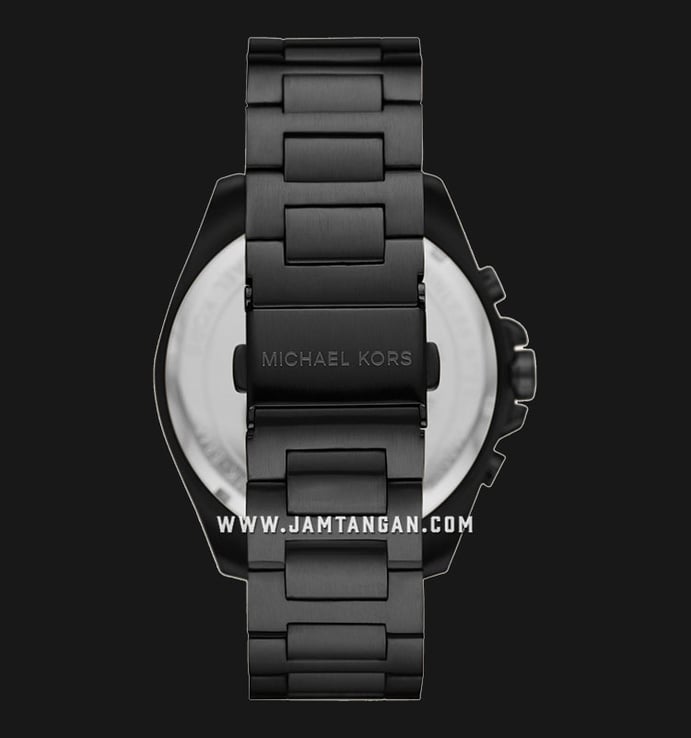 Michael Kors Brecken MK8858 Chronograph Men Black Dial Black Stainless Steel Strap