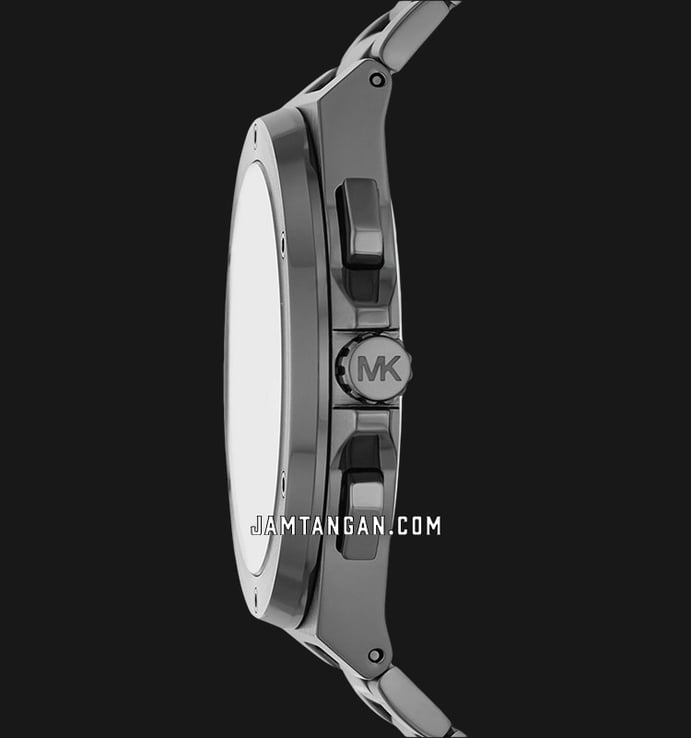 Michael Kors Gunmetal Chronograph MK9102 Men Lennox Strap Steel Dial Grey Stainless
