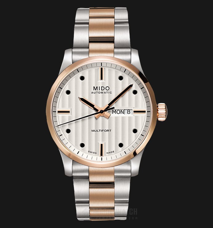 MIDO Multifort M005.830.22.031.80 Automatic Silver Dial Dual Tone Stainless Steel Strap