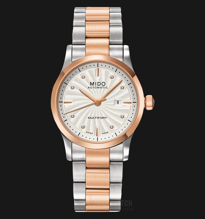 Mido M005.007.22.036.00 Multifort Automatic Silver Dial Dual Tone Stainless Steel Strap