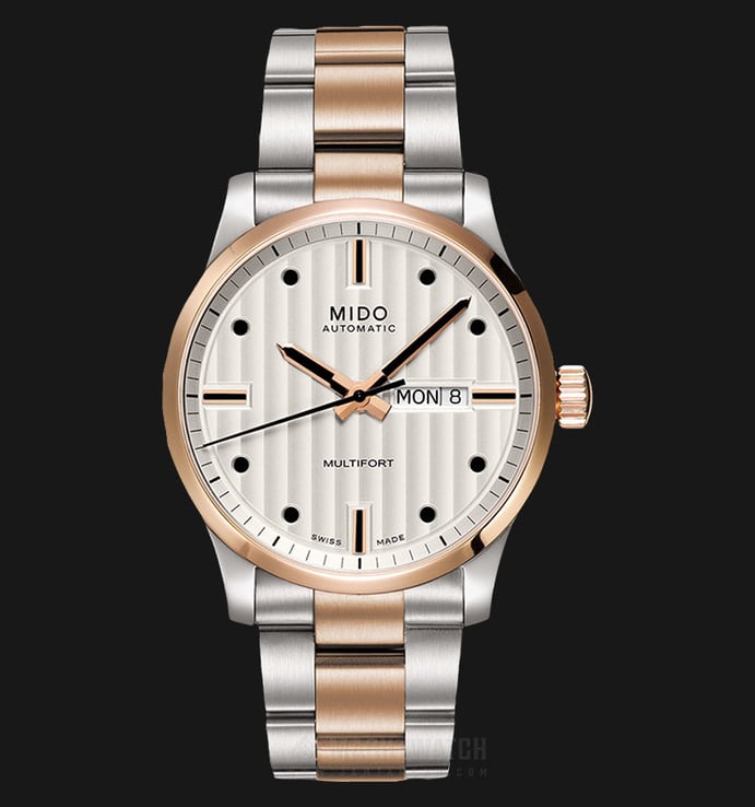 MIDO Multifort M005.430.22.031.80 Automatic Silver Dial Dual Tone Stainless Steel Strap