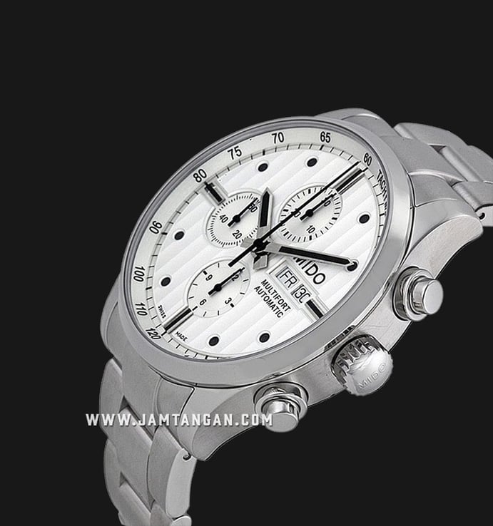 MIDO Multifort M005.614.11.031.00 Chronograph Automatic Silver Dial Stainless Steel Strap