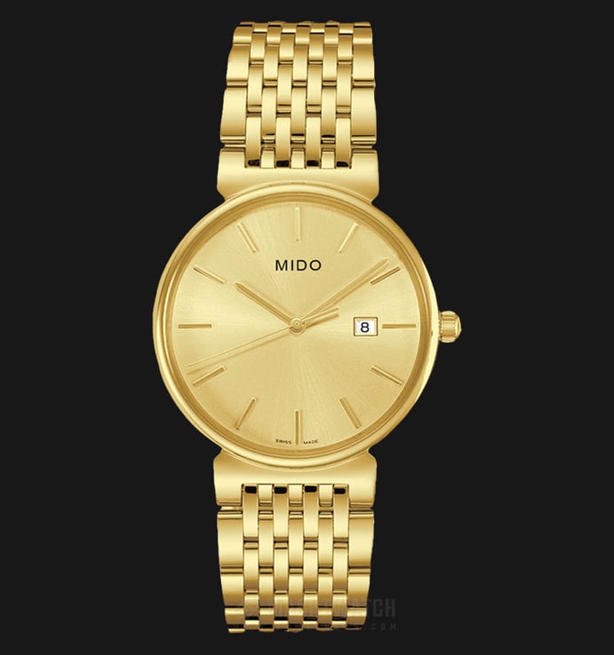 Mido M009.610.33.021.00 Dorada Gold Dial Gold Stainless Steel Strap