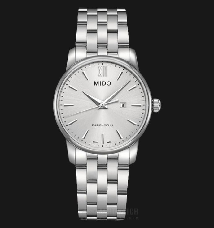 Mido M013.210.11.031.00 Baroncelli Silver Dial Stainless Steel Strap