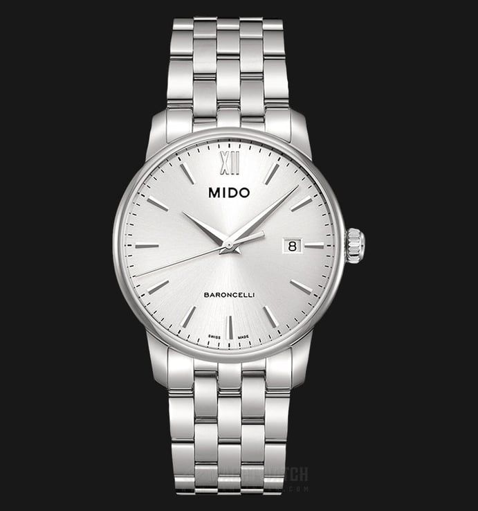 Mido M013.410.11.031.00 Baroncelli Silver Dial Silver Stainless Steel Strap