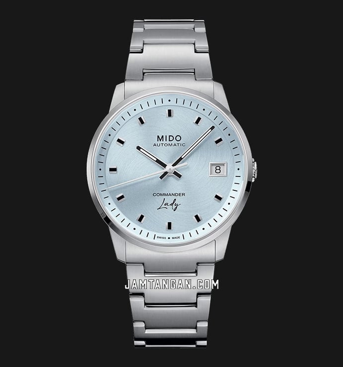 Mido Commander M021.207.11.041.00 Lady Blue Dial Stainless Steel Strap