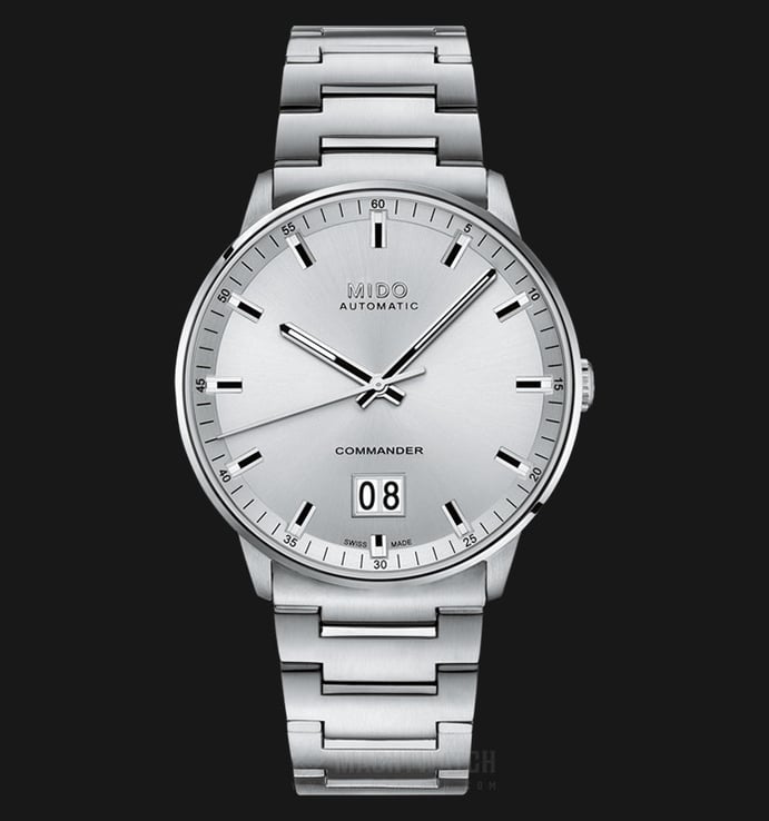 MIDO Commander II M021.626.11.031.00 Big Date Automatic Silver Dial Stainless Steel Strap