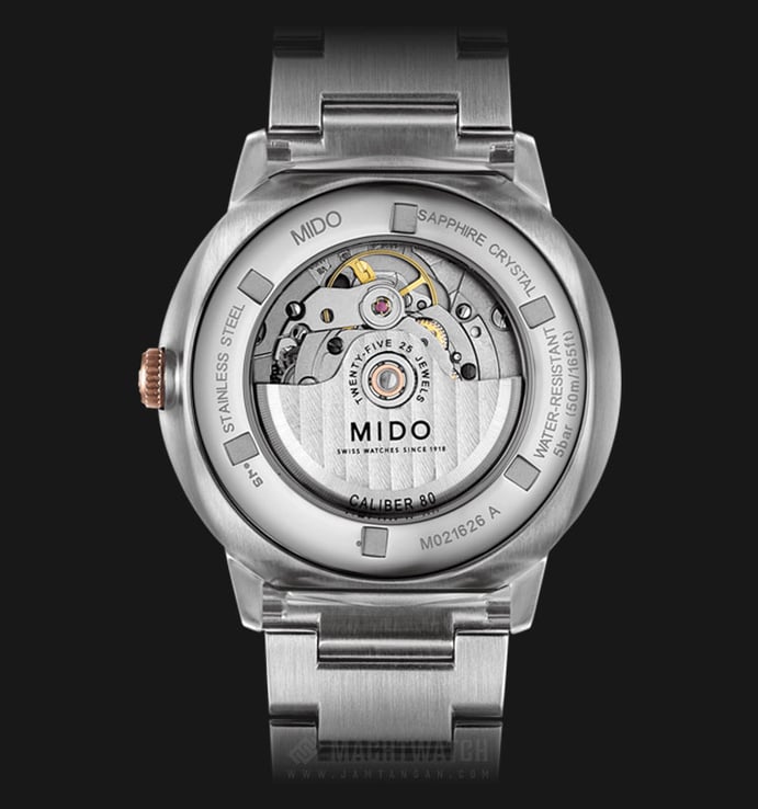 MIDO Commander II M021.626.22.031.00 Big Date Automatic Silver Dial Dual Tone Stainless Steel Strap