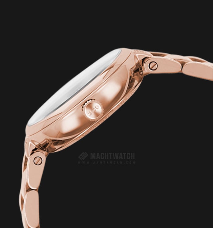 MIDO Baroncelli II M022.207.33.031.10 Automatic Silver Pattern Dial Rose Gold Stainless Steel Strap