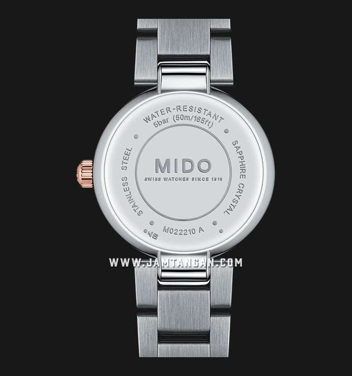 MIDO Baroncelli M022.210.22.036.00 Donna Silver Dial Dual Tone Stainless Steel Strap