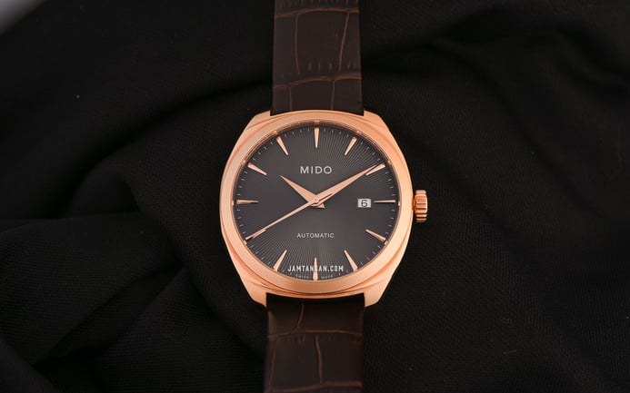 MIDO Belluna II M024.507.36.061.00 Royal Gent Anthracite Dial Brown Leather Strap