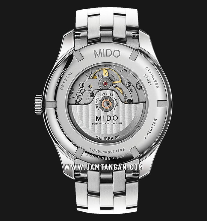 Mido M024.630.11.061.00 Belluna II Automatic Brown Dial Stainless Steel Strap