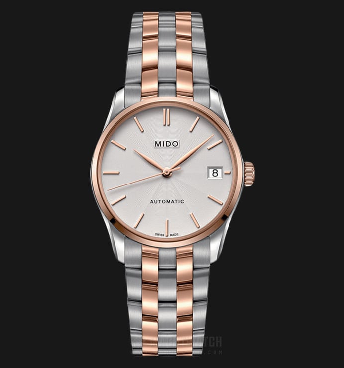 Mido M024.207.22.031.00 Belluna II Automatic Silver Dial Dual Tone Stainless Steel Strap