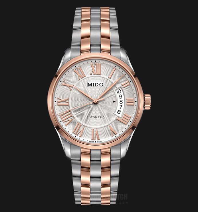 Mido M024.407.22.033.00 Belluna II Automatic Silver Dial Dual Tone Stainless Steel Strap