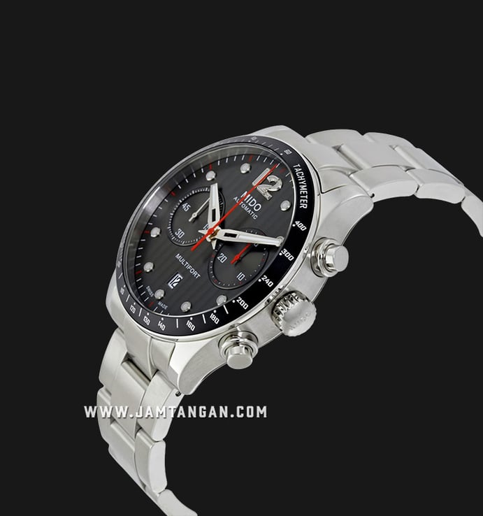 Mido M025.627.11.061.00 Multifort Chronograph Automatic Grey Dial Stainless Steel Strap