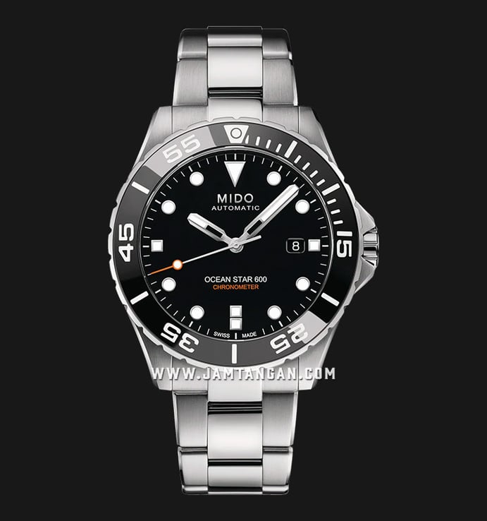 MIDO Ocean Star M026.608.11.051.00 COSC 600 Chronometer Automatic Black Dial Stainless Steel Strap