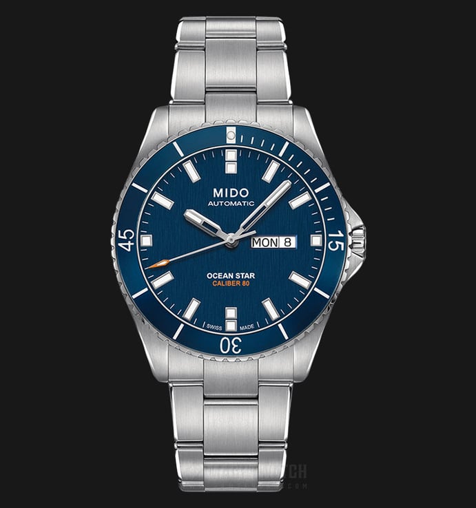 MIDO Ocean Star M026.430.11.041.00 Caliber 80 Automatic Blue Dial Stainless Steel Strap