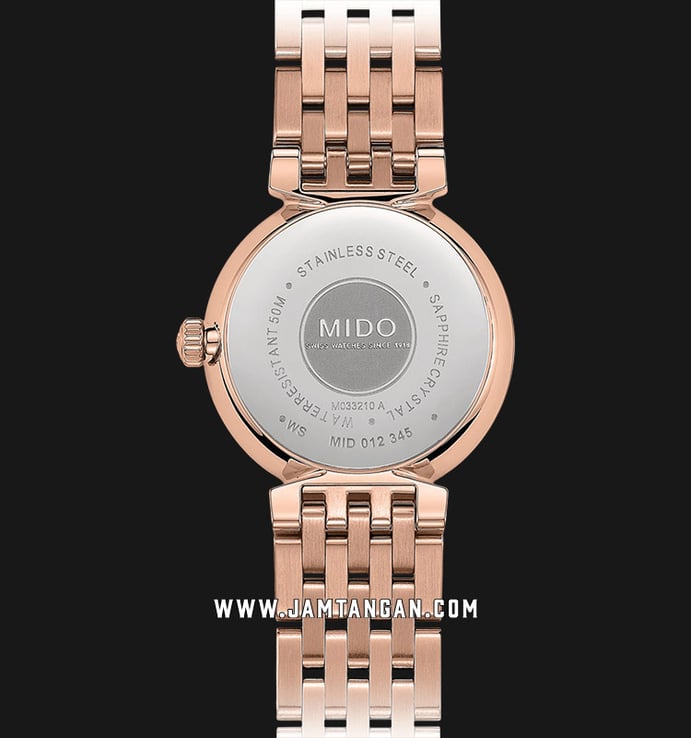 MIDO Dorada M033.210.33.031.00 Silver Dial Rose Gold Stainless Steel Strap