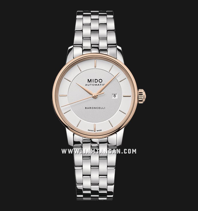MIDO Baroncelli M037.207.21.031.00 Signature Lady Automatic Silver Dial Stainless Steel Strap