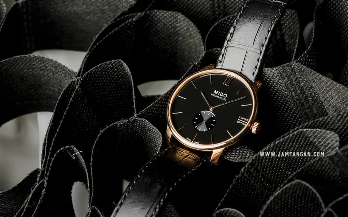 MIDO Baroncelli II M037.405.36.050.00 Mechanical Black Dial Black Leather Strap LIMITED EDITION