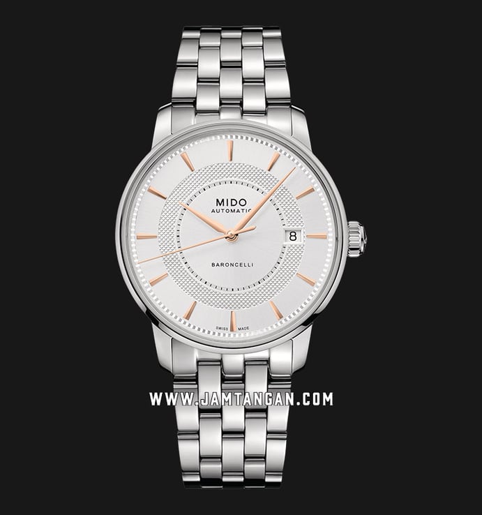 MIDO Baroncelli M037.407.11.031.01 Signature Automatic Silver Dial Stainless Steel Strap