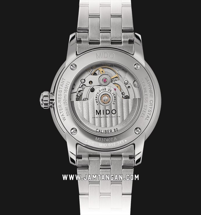 MIDO Baroncelli M037.407.11.031.01 Signature Automatic Silver Dial Stainless Steel Strap