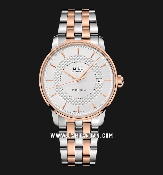 MIDO Baroncelli M037.407.22.031.01 Signature Automatic Silver Dial Dual Tone Stainless Steel Strap