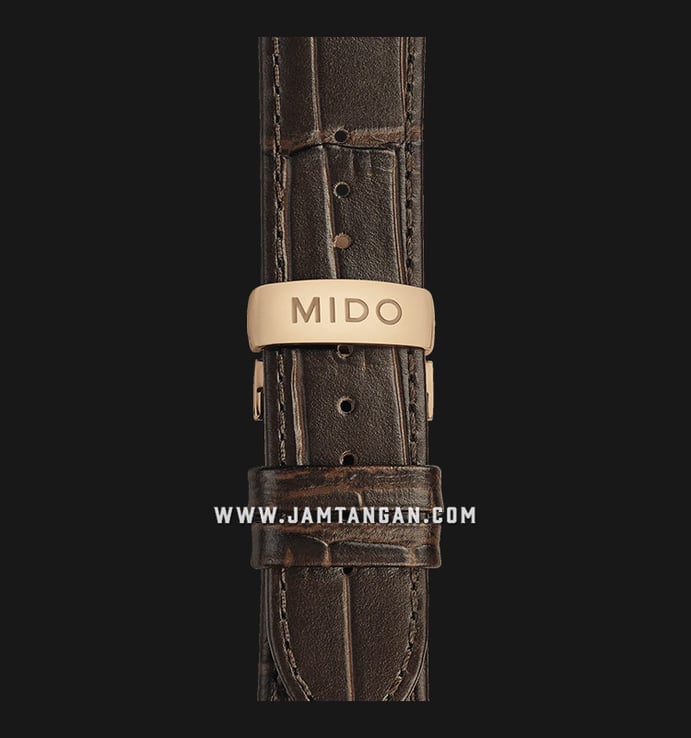 MIDO Baroncelli M037.407.36.061.00 Signature Gent Automatic Anthracite Dial Brown Leather Strap