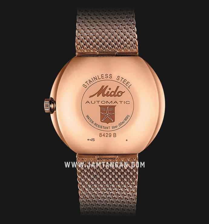 MIDO Commander M8429.3.23.11 Shade Automatic Silver Dial Rose Gold Mesh Strap Special Edition