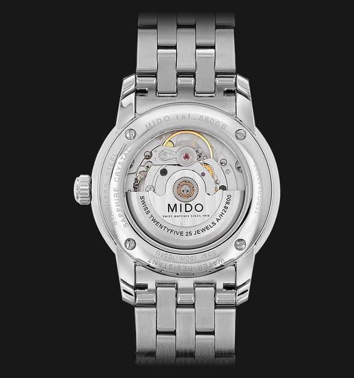 Mido Baroncelli M8600.4.26.1 Men Automatic White Dial Stainless Steel Strap