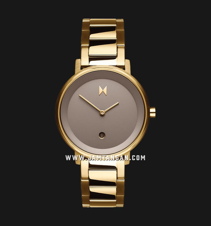MVMT Signature D-MF02-G Ladies Grey Dial Gold Tone Stainless Steel Strap