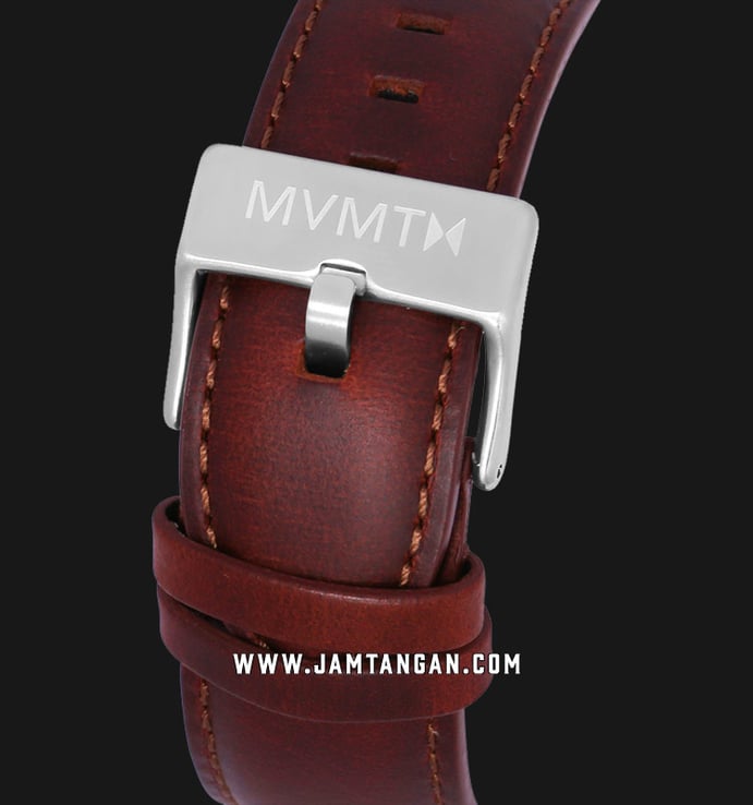 MVMT D-MT01-SNA The 40 White Dial Natural Tan Leather Strap