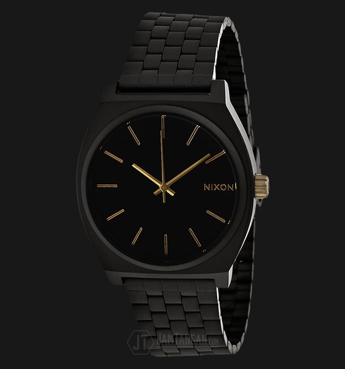 NIXON A0451041 Time Teller Black Dial Black Stainless Steel Strap Watch
