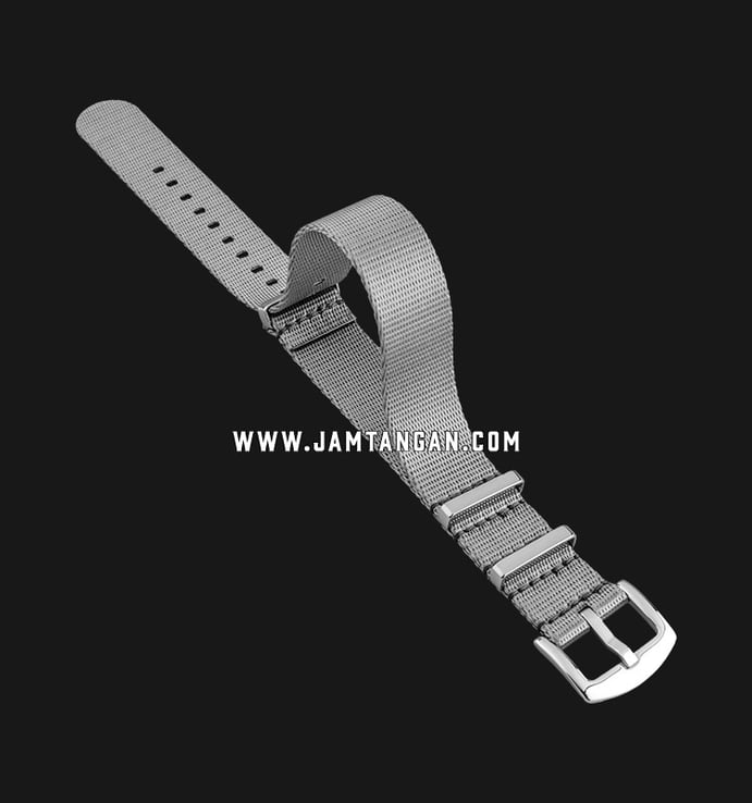 Strap Nylon 3 Ring 20mm Grey Nylon Silver Buckle SBN-GREY-20X20