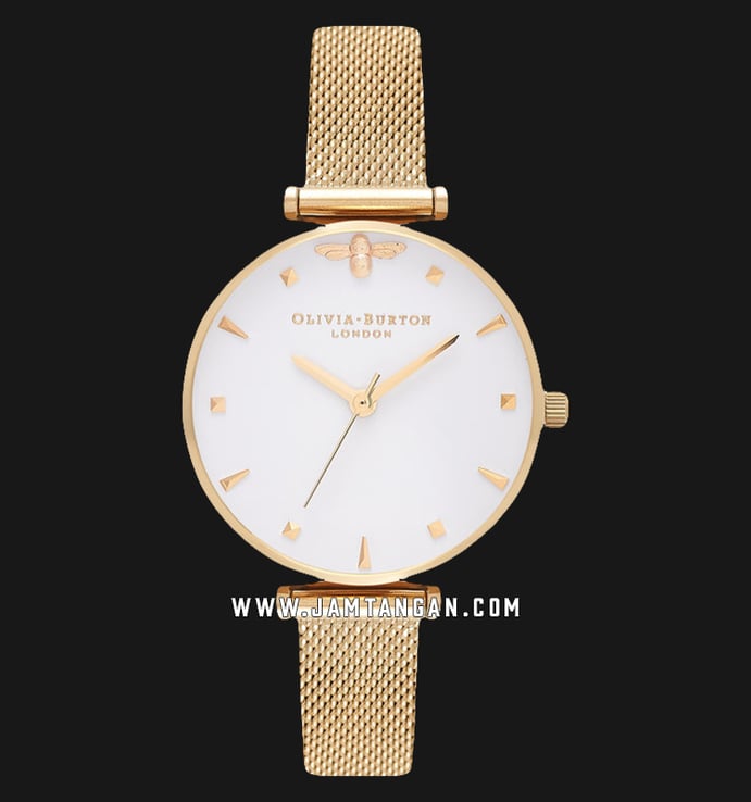 Olivia Burton OB16AM138 3D Queen Bee Ladies White Dial Gold Stainless Steel