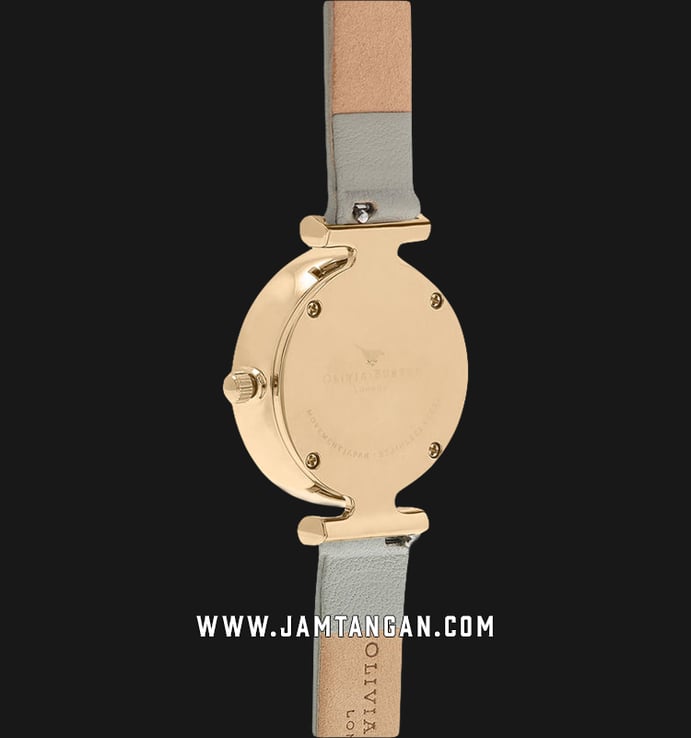 Olivia Burton OB16AM154 Queen Bee Ladies Grey Mother of Pearl Dial Grey Leather Strap